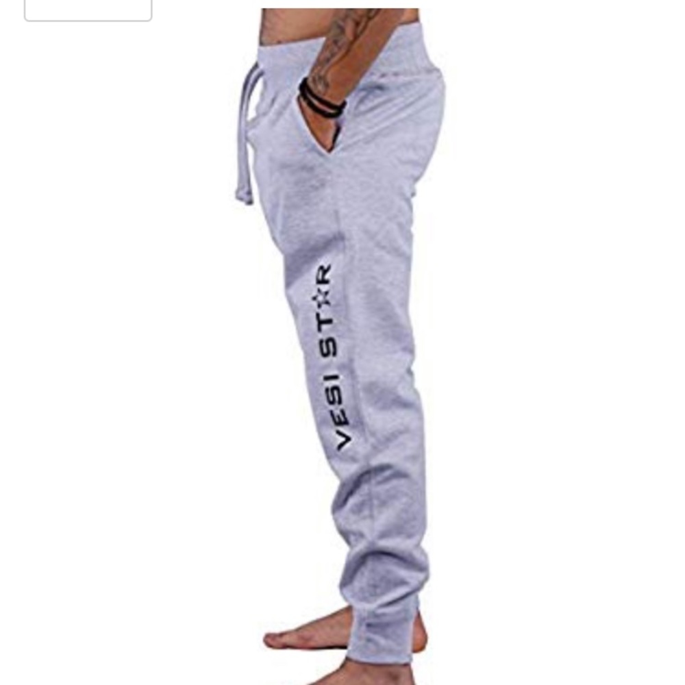 Iight gray men’s joggers vesi star - Picture 2 of 5